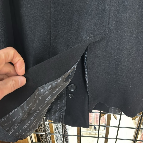 NWT,Anne Klein Single-Breasted Walker Coat,black - Picture 15 of 17